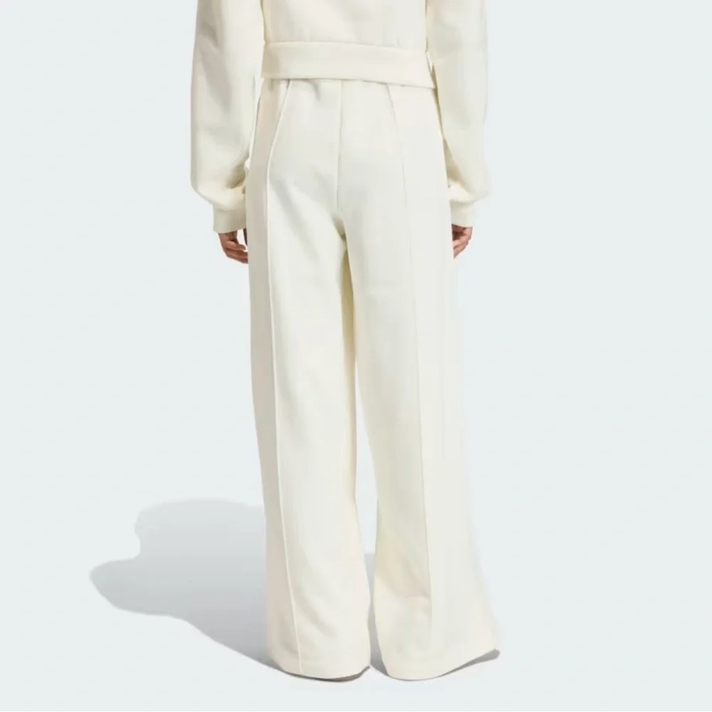 adidas Cream Wide-Leg Womens Casual Pants - Picture 3 of 5